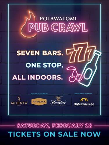 Potawatomi Casino Hotel, Pub Crawl, Events, Milwaukee, Winter activities, Things to do near me
