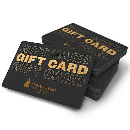 Woman giving a Potawatomi gift card